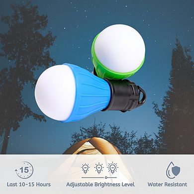 2 Pack Portable Outdoor Battery Operated Camping Bulb Lights