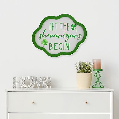 Northlight "Let the Shenanigans Begin" St. Patrick's Day Wall Sign