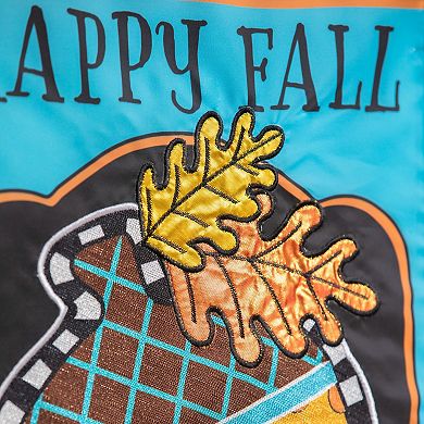 Evergreen Enterprises Happy Fall Acorn Garden Applique Flag