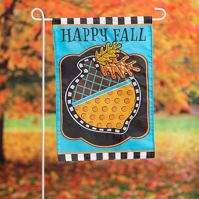 Evergreen Enterprises Happy Fall Acorn Garden Applique Flag