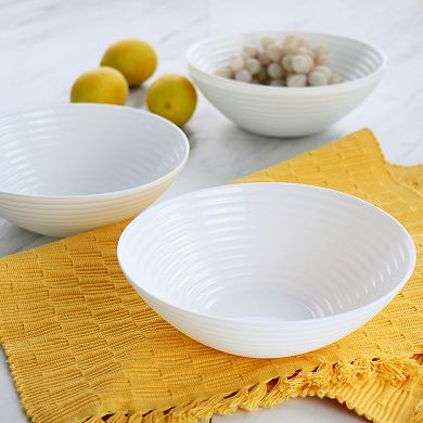 Gibson Ultra Patio 4 Piece Tempered Opal Glass Cereal Bowl Set