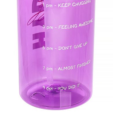 Gibson Home Brever 50oz Hydrate Yourself Hourly Motivation Water Bottle