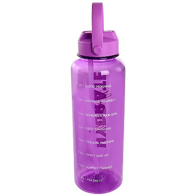 Gibson Home Brever 50oz Hydrate Yourself Hourly Motivation Water Bottle