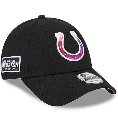 Men's New Era  Black Indianapolis Colts 2023 NFL Crucial Catch 9FORTY Adjustable Hat