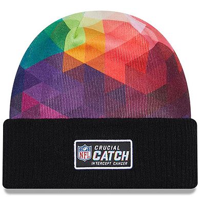 Youth New Era  Black Dallas Cowboys 2023 NFL Crucial Catch Cuffed Knit Hat