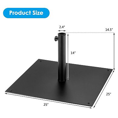 40 lbs Square Umbrella Base Stand with for Backyard Patio