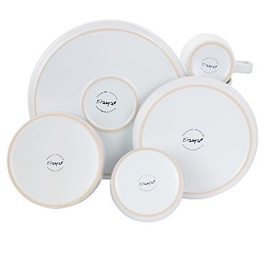 Elama Luxmatte White 20 Piece Dinnerware Set