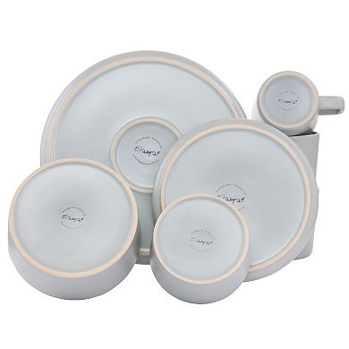 Elama Luxmatte Light Grey 20 Piece Dinnerware Set