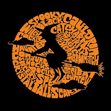 Men's Word Art Crewneck Sweatshirt - Spooky Witch