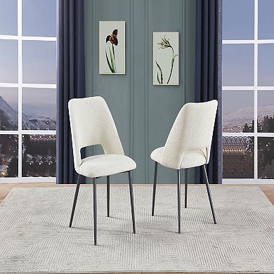 Best Quality Furniture Polar Fleece Dining Side Chair with Open Back (Set of 2)
