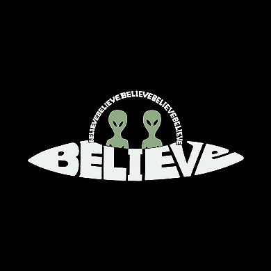 Believe UFO - Women's Premium Blend Word Art T-Shirt