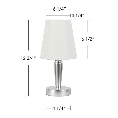 Stick Brushed Silver Tone Accent Table Lamp
