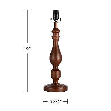 Traditional Stick Walnut Accent Lamp Base