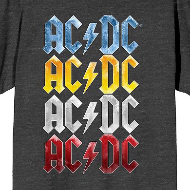 Juniors' ACDC Color Repeat Logo Graphic Tee