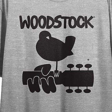 Juniors' Woodstock Logo Cropped Graphic Tee