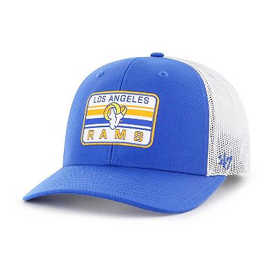 Men's '47 Royal/White Los Angeles Rams Drifter Adjustable Trucker Hat