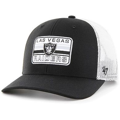 Men's '47 Black/White Las Vegas Raiders Drifter Adjustable Trucker Hat