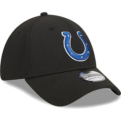 Men's New Era Black Indianapolis Colts  Main 39THIRTY Flex Hat