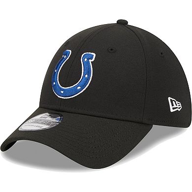 Men's New Era Black Indianapolis Colts  Main 39THIRTY Flex Hat