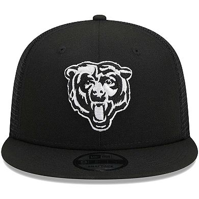 Men's New Era Black Chicago Bears Alternate Logo Main Trucker 9FIFTY Snapback Hat