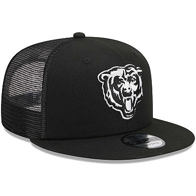 Men's New Era Black Chicago Bears Alternate Logo Main Trucker 9FIFTY Snapback Hat