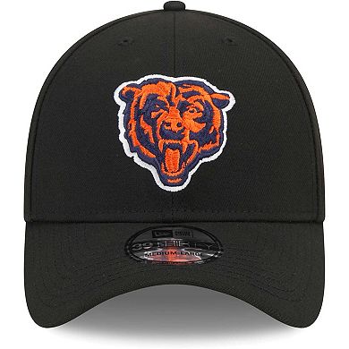 Men's New Era Black Chicago Bears Alternate Logo Main 39THIRTY Flex Hat