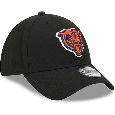 Men's New Era Black Chicago Bears Alternate Logo Main 39THIRTY Flex Hat