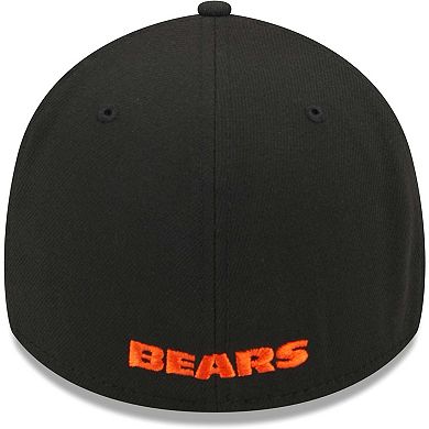 Men's New Era Black Chicago Bears Alternate Logo Main 39THIRTY Flex Hat