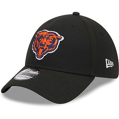 Men's New Era Black Chicago Bears Alternate Logo Main 39THIRTY Flex Hat