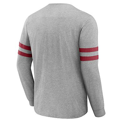 Men's NFL x Darius Rucker Collection by Fanatics Heather Gray Arizona Cardinals Henley Long Sleeve T-Shirt