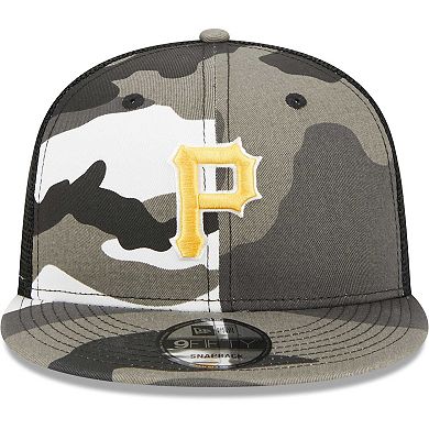 Men's New Era Camo Pittsburgh Pirates Urban Camo Trucker 9FIFTY Snapback Hat