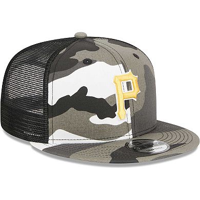 Men's New Era Camo Pittsburgh Pirates Urban Camo Trucker 9FIFTY Snapback Hat