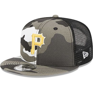 Men's New Era Camo Pittsburgh Pirates Urban Camo Trucker 9FIFTY Snapback Hat