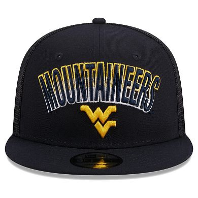 Men's New Era Navy West Virginia Mountaineers Grade Trucker 9FIFTY Snapback Hat