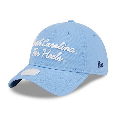Women's New Era Carolina Blue North Carolina Tar Heels Script 9TWENTY Adjustable Hat
