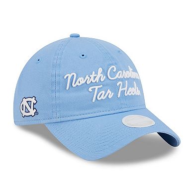 Women's New Era Carolina Blue North Carolina Tar Heels Script 9TWENTY Adjustable Hat