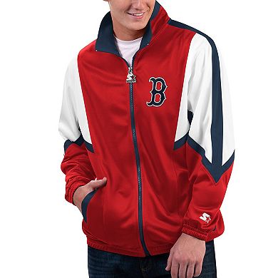 Men's Starter Red Boston Red Sox Lead Runner Full-Zip Jacket