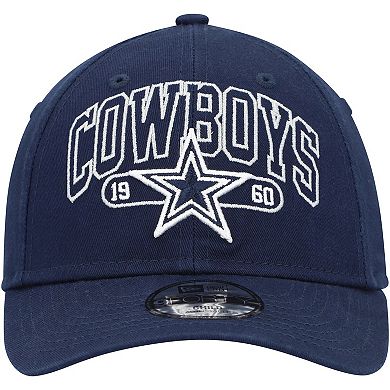 Preschool New Era Navy Dallas Cowboys Outline 9FORTY Adjustable Hat