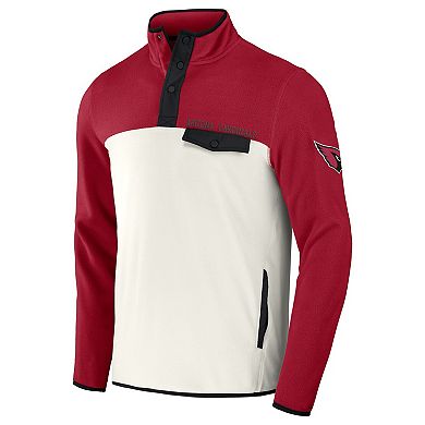 Men's NFL x Darius Rucker Collection by Fanatics Cardinal/Cream Arizona Cardinals Micro Fleece Quarter-Snap Jacket