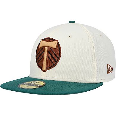 Men's New Era Cream Portland Timbers Woodgrain 59FIFTY Fitted Hat