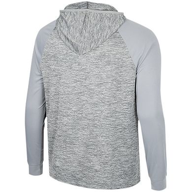 Men's Colosseum Gray Virginia Cavaliers Cybernetic Raglan Quarter-Zip Hooded Top