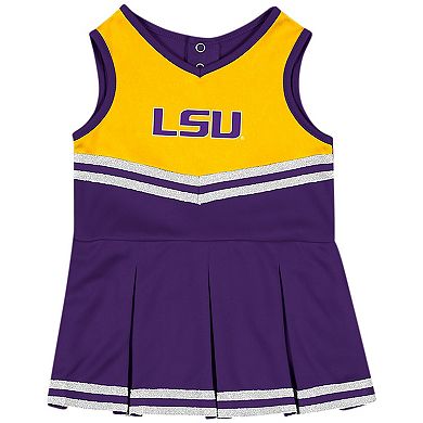 Girls Infant Colosseum Purple LSU Tigers Time For Recess Cheer Dress