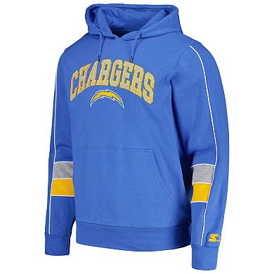Men's Starter Powder Blue Los Angeles Chargers Captain Pullover Hoodie