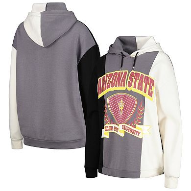 Women's Gameday Couture Black Arizona State Sun Devils Hall of Fame Colorblock Pullover Hoodie