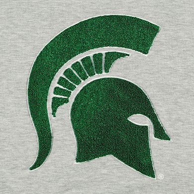 Women's Gameday Couture Ash Michigan State Spartans In It To Win It Sporty Mock Neck Pullover Sweatshirt