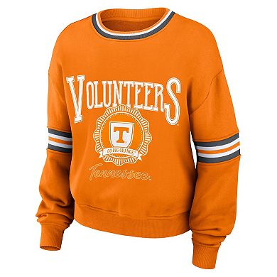 Women's WEAR by Erin Andrews Orange Tennessee Volunteers Vintage Pullover Sweatshirt
