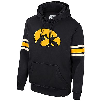 Men's Colosseum Black Iowa Hawkeyes Saluting Pullover Hoodie