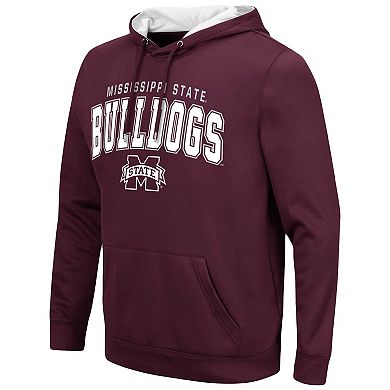 Men's Colosseum Maroon Mississippi State Bulldogs Resistance Pullover Hoodie