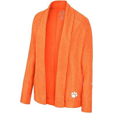 Women's Colosseum Orange Clemson Tigers Morningside Cardigan Sweater