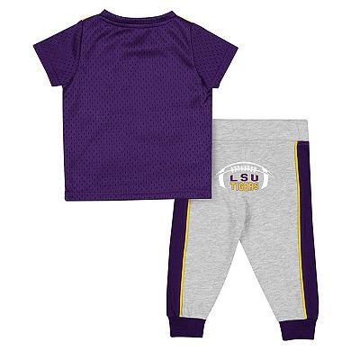Infant Colosseum Purple/Heather Gray LSU Tigers Ka-Boot-It Jersey & Pants Set
